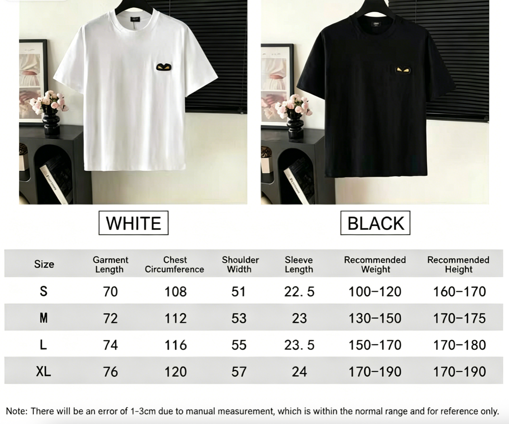Chest Logo Embroidered T-Shirt | FENDI Inspired Luxury Style